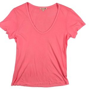 Sundry Women’s Size 1 Small Short Sleeve Neon Peach Pink Active T-Shirt